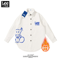 Lee SEBON co-name Bear Tide brand denim shirt men plus velvet thickened design sense minority autumn and winter coat women