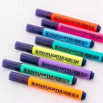 Xin Yi highlighter color candy color solid marker pen students with key marking marking pen can love cute