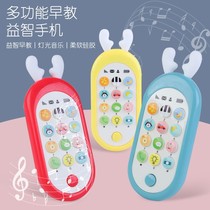 Early education small mobile phone toys 0-3 years old childrens puzzle simulation phone light music baby Enlightenment learning gift