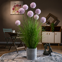 Simulation hydrangea reed grass green plant fake tree fake flower tree decoration indoor living room floor-to-ceiling landscaping decoration decoration
