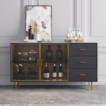 Italian light luxury Rock board Sideboard Dining Room multi-function modern small house porch tempered glass living room locker