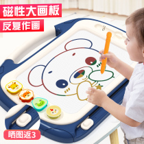 Childrens magnetic drawing board Color doodle board Toddler baby erasable elimination Household magnetic handwriting board Bracket type