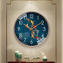 New Chinese clock wall clock living room silent hanging watch household atmosphere quartz clock Chinese style fashion hanging wall clock