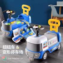 Can ride taxi stroller car children slip car New 2021 car track parking toy car