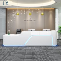 Front desk reception desk curved bar paint front desk beauty salon cashier welcome bar company front desk desk