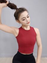Slim slim sports vest sleeveless running fitness clothes elastic tight vest sweat-absorbing quick-drying yoga suit