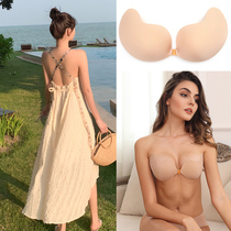 Honeycomb mango type chest patch large breasted with small invisible flawless wedding dresses with no shoulder strap harness with open back lingerie woman