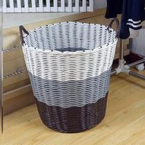 Plastic imitation rattan dirty clothes basket ins Wind bathroom laundry basket clothes storage basket artifact household toy bucket