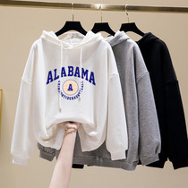 Girl Necropolis Spring Autumn 2022 Spring loaded with new Korean version CUHK Tong Yang qi relaxation Childrens autumn and winter plus velvet blouses