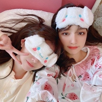  Creative cute laurel dog eye mask plush sleep cover sleeping summer and winter double use relieve fatigue ice paste heating swelling