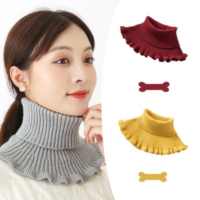 taobao agent Demi-season keep warm knitted scarf, jacket, false collar, Korean style, with neck protection