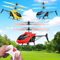 Fall-resistant remote control aircraft helicopter rechargeable childrens toy boy induction levitation drone aircraft gift