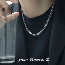 Sterling silver glossy Cuban necklace male hip hop versatile personality simple female Japanese and Korean couple light luxury accessories high street
