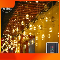 Solar light string Outdoor waterproof colorful lights Night lights Courtyard garden layout Top floor balcony terrace decorative light belt