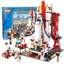Childrens Lego building blocks small particles puzzle assembly model intelligence toys boys space rocket jigsaw