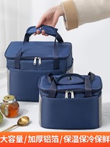 Japan thermal insulation bag aluminum foil thickened waterproof lunch box lunch bag large capacity portable lunch box bag