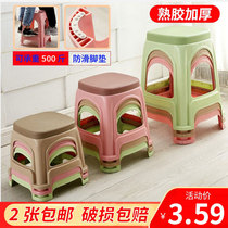 Household plastic stool household bench thickened small stool high stool Shuo material board economical living room chair trumpet glue