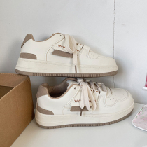 Sen Sports Board Shoes Women Spring and Autumn Joker Explosive ulzzang Shoes Women Street Shots trendy shoes ins Thick-soled Small White Shoes