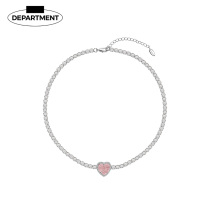 DEPARTMENT pink peach necklace female summer minority necklace 2021 new trend female fashion simple joker wind
