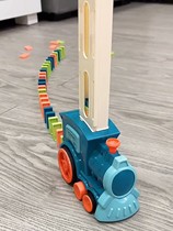 Childrens dominoes automatically put on electric train parent-child interactive educational toys