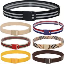 Elastic belt elastic buckle female Korean version of simple all-match elastic female belt youth student pants belt womens new