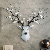 Zucai deer head Wall Wall decoration living room TV background wall decoration pendant porch wall decoration