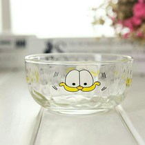 Childrens bowl tableware set Anti-fall household baby eating bowl Glass cartoon bowl Childrens special bowl Baby bowl