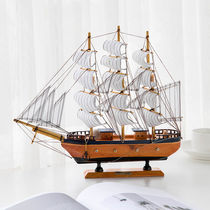 Sailing boat model smooth sailing decoration graduation gift female home wine cabinet decoration craft boat to send students birthday male