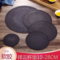 Ashtray gasket 2 pieces of heat insulation and anti-scratch ashtray cushion Cup cushion tea coaster new Chinese waterproof coaster silicone