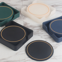 6 pieces of creative coasters insulation mat Nordic table scalding mat kitchen plate mat pot mat bowl mat bowl mat with storage box