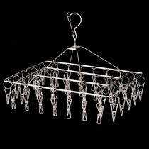 Bold stainless steel clip sock rack windproof drying rack Drying socks underwear hook shelf Multi-function childrens sock clip
