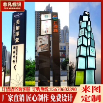 Customized shopping malls Real Estate large spiritual fortress-oriented signs outdoor vertical signs leading signs to make landmarks