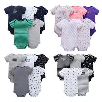 5pcs set Newborn Baby Bodysuit Summer Clothes Boys Girls Jum