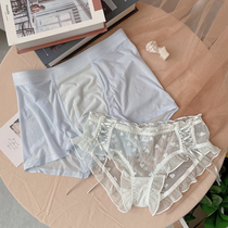 REME square couple underwear sexy mens and womens summer pure cotton lace comfortable passion underwear seamless thin breathable