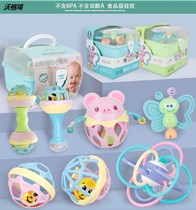 Baby hand rattle gum puzzle early education 0-3 months boys and girls 6 and a half months baby toy trembles with 5