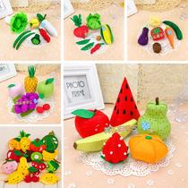 Non-woven handmade fabric diy material package fruit and vegetable simulation food educational toy kindergarten homework