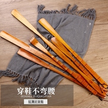 Shoot super Wood shoe handle home long handle solid wood shoes pull shoes shoes wear shoes artifact