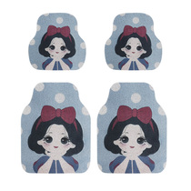 Car foot pad wire ring Universal easy to clean anti-dirty pad can be freely cut cartoon cute single car pedal pad