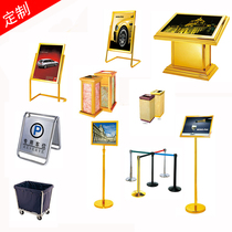 Xuegong horizontal telescopic car to send stainless steel advertising rack dining car custom signs and service light box bar room garbage