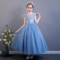 Childrens dress Princess dress high-end 2021 New Girl piano playing dress foreign style show dress puffy gauze