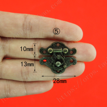 Mini 28 * 23mm box buckle wooden box black box buckle gift box buckle packaging buckle antique lock alloy box buckle
