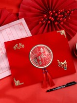 Wedding bookkeeping book guest guest gift book wedding supplies book sign-in this Xi Bo one year old Full Moon signature book book gift book