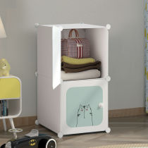 Simple childrens wardrobe rental room with simple modern household cloth wardrobe Bedroom space-saving plastic storage cabinet