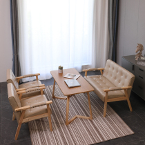 Bar Café Milk Tea Shop Table And Chairs Combination Clear Bar Sweet Shop Bunk Shop Book Negotiation Tea Building Cassette Sofa Commercial