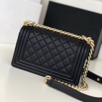 Chanel diamond chain woc tofu gold coin lychee pattern small gold ball shoulder oblique cross hardware film suitable