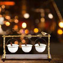 Gold Oak Branch Snack Bowl Stance Christmas Snack Rack Cake