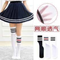 Kids stockings summer thin style girls boys soccer stockings half legs over knee high tube mesh