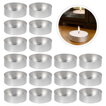 50PCS Candle Cup Case Aluminum Tea Light Tin Metal Tea