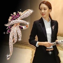 High-end luxury breast needle feminine suit cute Japanese atmosphere hundred and ins tide sex needle accessories chest flower