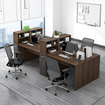 Multi-person desk with lock drawer staff 4 people simple modern customer service table rectangular office small